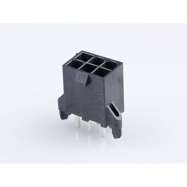 Molex Rectangular Power Connector, 6 Contact(S), Male, Solder Terminal, Receptacle 462070106